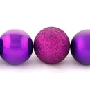 24x Round Christmas Balls Baubles Xmas Tree Decorations Purple