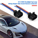 2x H13 9008 Headlight Fog Lamp Bulb Wiring Adapters Male Sockets Connectors
