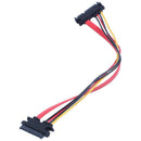 30CM Male to Female SATA Data Power Extension Cable M / F 22P 7 + 15Pin