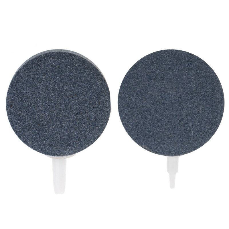 2x Aquarium Bubble Air Stone Aerator Fish Tank Pump Hydroponics Disk Diffuser