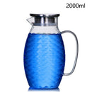 2000Ml Thick Heat-Resistant Hammer Glass Cool White Open Kettle Large Capac