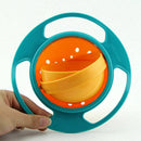 Kids Children Solid Feeding Flying Saucer Shape 360 Rotate Spill-Proof Bowl