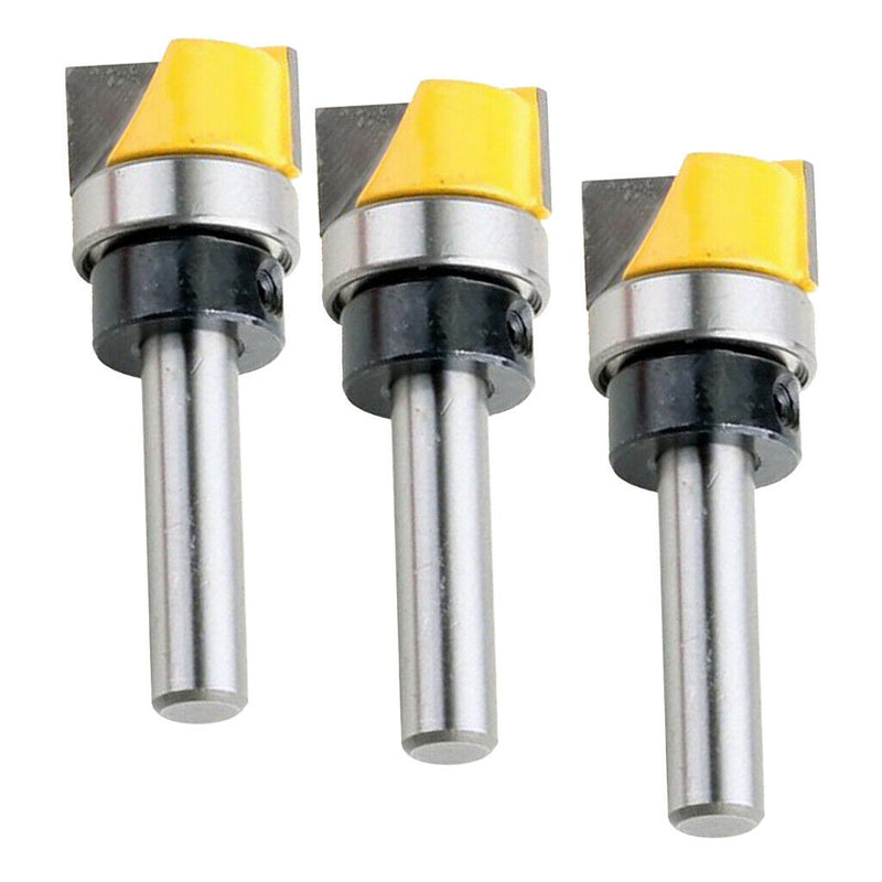 3Pcs Hinge Mortising Bit, 8mm Shank, 3/4inch Cutting Diameter, 7/16inch Cutting