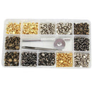 240 Set 6mm 8mm Leather Rivets Cap Rivet Tubular Metal Studs Fixing Tool Kit