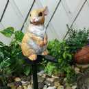 Solar Garden Ornament Rabbit Lawn Lamp Outdoor LED Sculpture Decor Light Fa M7D9