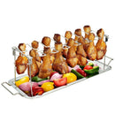 Bbq Chicken Leg Wing Grill Cooking Rack 14 Slots Bbq Poultry Chicken Leg Ro