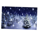 Christmas Tree Snowy Sky Wall Art Hanging Tapestry Dorm Bedspread Decor E