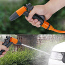 Garden Cleaning Water Gun with 2.5m Retractable Spring Hose Connector Set