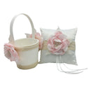 Ring Bearer Pillow & Wedding Flower Girl Basket Set Ceremony Party Decoration