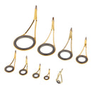 9pcs Various Sizes Fishing Rod Guides Tips, Fishing Line Spinning Rod Guide Eyes