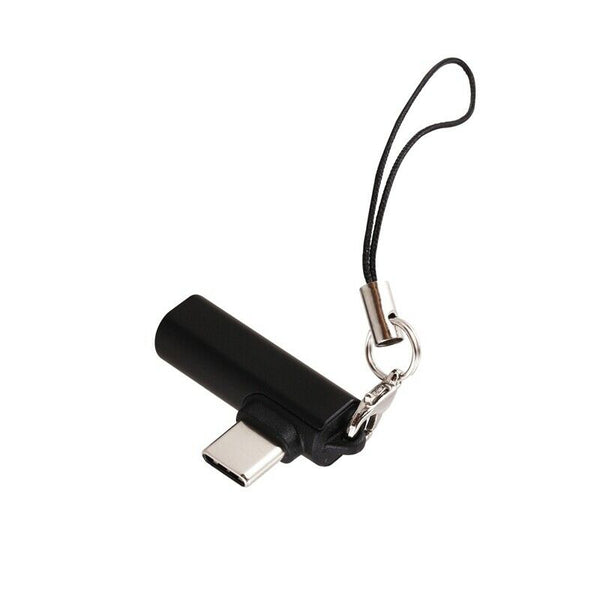 Elbow-Shaped USB Type-C to 3.5mm Headphone Jack Adapter for Call Wire ControJ5T6