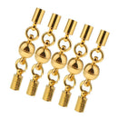 5 Pieces Magnetic Clasps with Two Bells for DIY Necklace Bracelet Connector