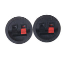 2PCS Round Flush Sub Speaker Box Terminals Wire Binding Post Push Subwoofer NMsp