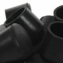 Rubber Furniture Crutch Feet Stool Chair Leg Tip Pad 12Pcs Black
