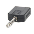 Stereo 6.35mm 1/4" 1 Male Plug to 2Mono Female Jack Audio Splitter Adapter