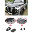 Black Intake Grille Cover & Engine Cover Hinge 4x for 1/10 TRX-4 RC Car Buggy