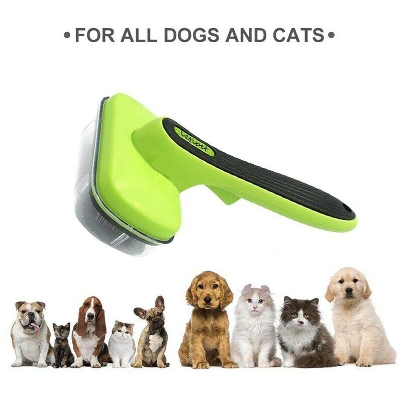 2X(Telescopic Pet Brush For Grooming & Massaging Dogs,Cats & Other Animals,