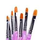 7x Nail Art UV Gel Painting Drawing Brushes Acrylic Flat Brush B Setes M5G5 R7A7