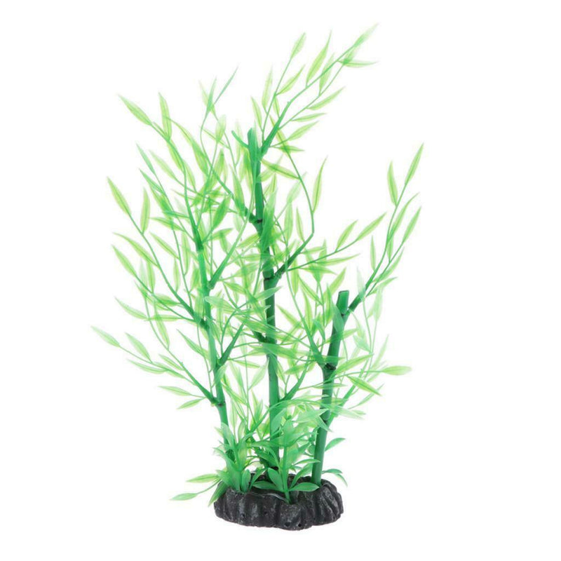 1 Pcs Aquarium Decorations Green Bamboo Plants Ornament Fits For Fish Tank