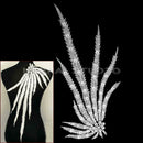 Feather Peacock Tail Shape Embroidery Venise Lace Trim Sewing Decor DIY Supply