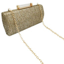 Clutch Female Straw Pillow Weave Clutch Bag Fashion with Chain Luxury Handb