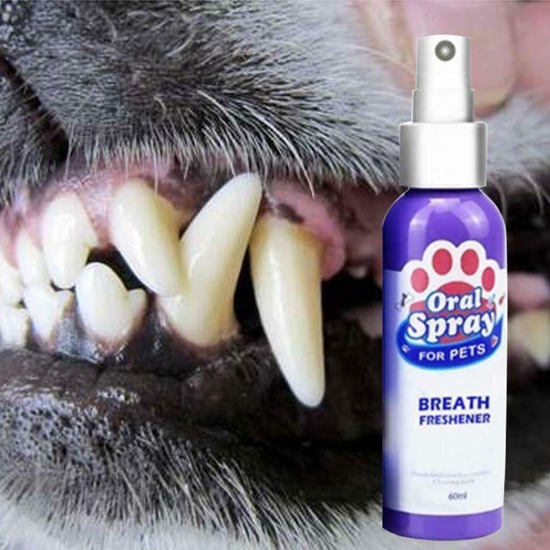 Dog Breath Freshener Spray Teeth Cleaner Fresh Breath Mouthwash Nontoxic Pet