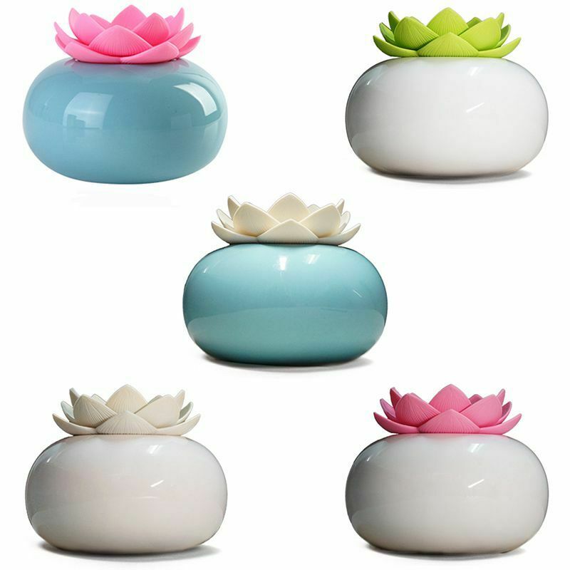 200Ml Ceramic Ultrasonic Aroma Humidifier Air Diffuser Simplicity Lotus Pur T8S8
