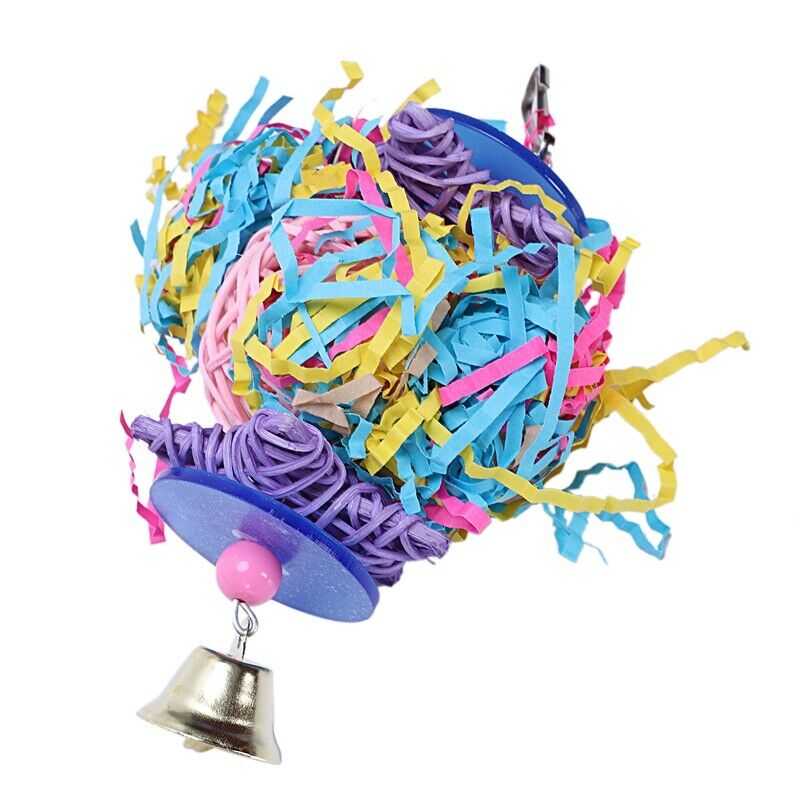 1X(Bird Parrot Toys Play Set For Bird Cage, Colorful Chewing Hanging Swing