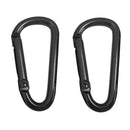 2Pieces Small Spring Clip Snap Clasp Hook Keyring Karabiner D Shaped