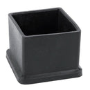 10pcs 30x30mm Square Rubber Desk Chair Leg Foot Cover Holder Protector Blac
