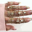 17Pcs Punk Women Finger Ring Fashion Knuckle Boho Style Jewelry Gift For GiSEAU