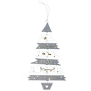 Wood Christmas Decor Tree Pattern Ornament Pendant Home Party Accessory (E) A