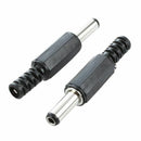 20 Pcs Black 2.5mm x 5.5mm DC Power Male Plug Jack Adapter W8T2