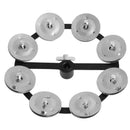Percussion Hi-Hat Tambourine with Row Jingles Drum Set Musical Accessories