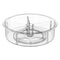 Lazy Susan Divided Turntable Storage Container, Clear Round Organizer Box
