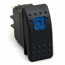 12v 20 Amp Waterproof Blue LED On/off Boat Marine SPST 3P Rocker Switch wit