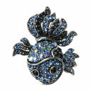 Crystal Fish Brooches Pin Women Alloy Shinny Rhinestone Goldfish Brooch Pin