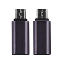 2 x Black USB C Type C Female to Micro USB Male Converter Adapter for Nexus