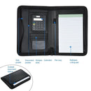 Padfolio PU Leather A5 Portable Business Portfolio Folder with Calculator f