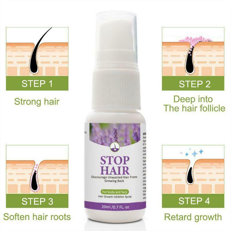 20ml Herbal Plant Stop Hair Growth Inhibitor Spray Shrink Pores Repair Essence
