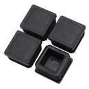 Plastic Square Blanking End Caps Tubing Tube Inserts 30mm x 30mm 4 Pcs Z2Q1