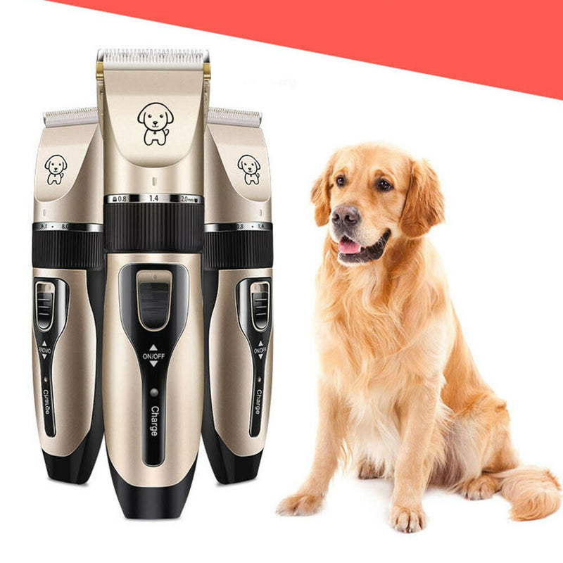 Professional Pet Hair Trimmer Kit Electric Dog Cat Grooming Clipper Machine