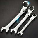 Wrench Set Hand Tool Set Spanner Set 6Pcs Fixed Head Or Movable Head Ratche