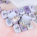 Lavender mini tin box Sealed jar packing boxes jewelry candy box small storageME