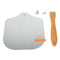 Aluminum Pizza Shovel Peel With Wooden Handle Pastry Spatula Cake Baking Cut Hn