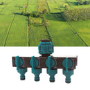 4 Way Garden Host Splitter Faucet Irrigation Adapter Water Tap Connector