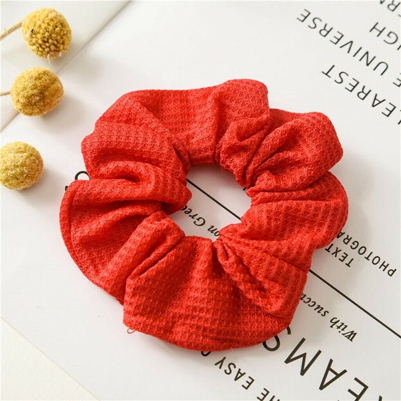 9 Pieces Hair Scrunchies Cotton Elastic Hair Bands Scrunchy Hair Ties Ropes