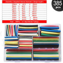 385Pcs 2:1 Heat Shrink Tubing For Electrical Cable Sleeveing Car Tube Kit 9 Size