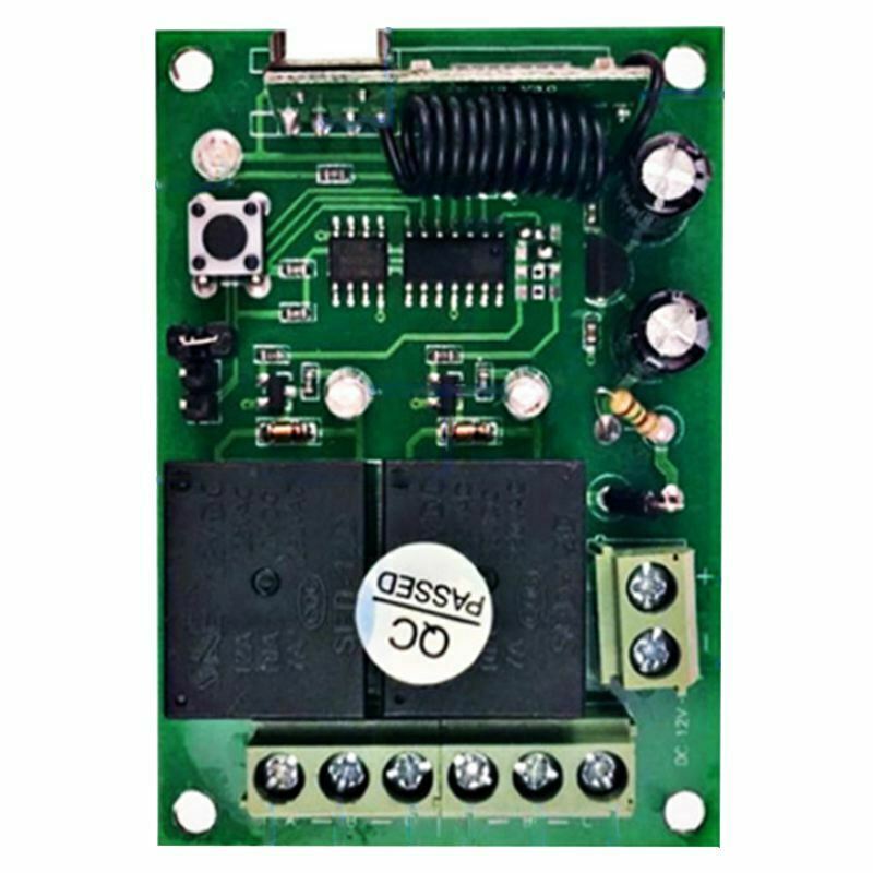 Wireless Remote Control Transmitter and DC 12V 2CH RF 433Mhz Rleay Receiver I7J6