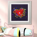 5D DIY Special Shaped Diamond Painting Heart Pattern Needlework Home Decor